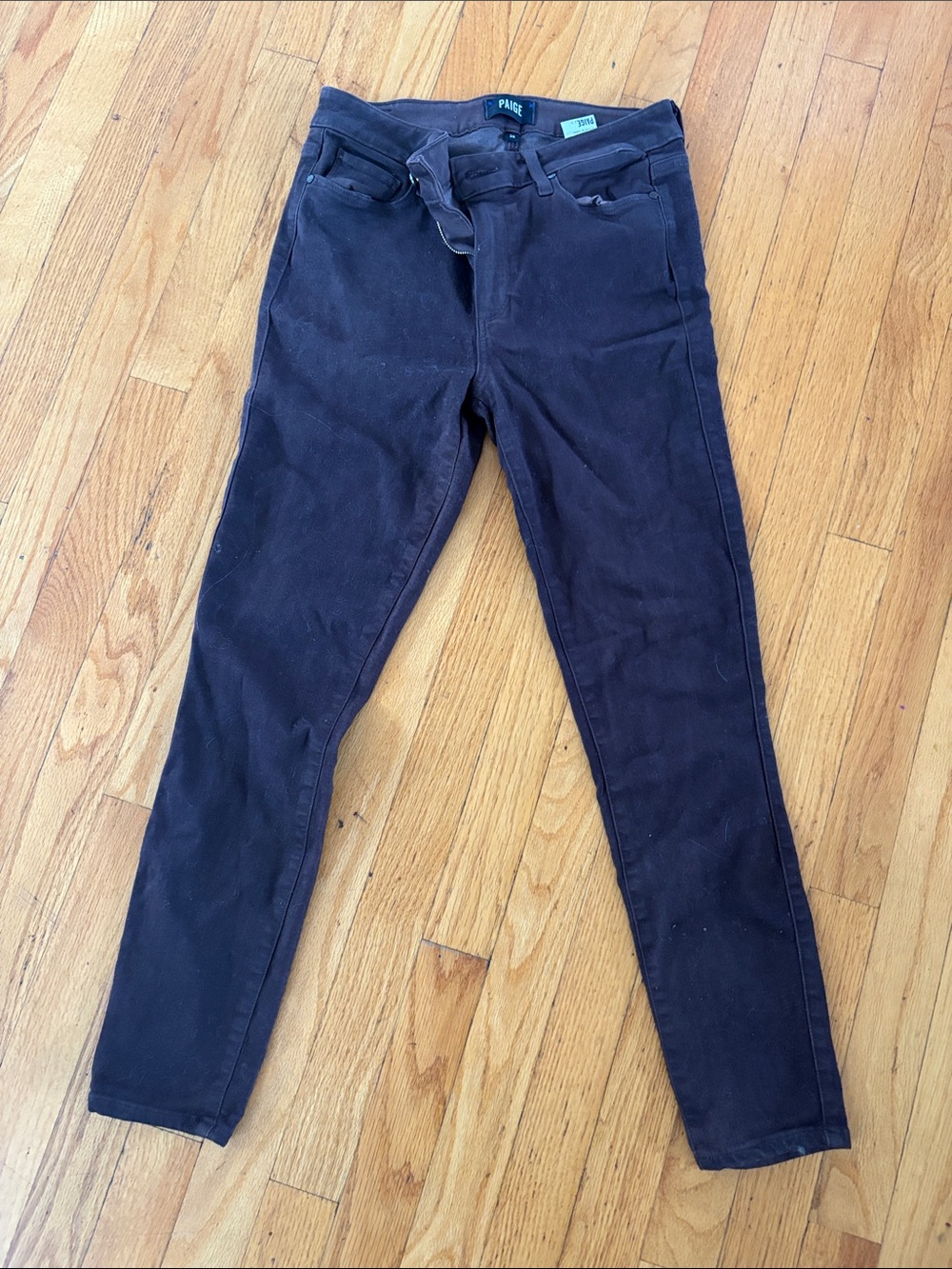 PAIGE Navy High-Rise Skinny Jeans